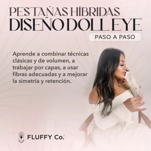 CURSO PESTANAS HiBRIDAS DISENO DOLL EYE PASO A PASO. 2 - Fluffy Co. Studio in Miami
